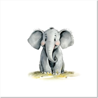 Cute Baby Elephant Posters and Art